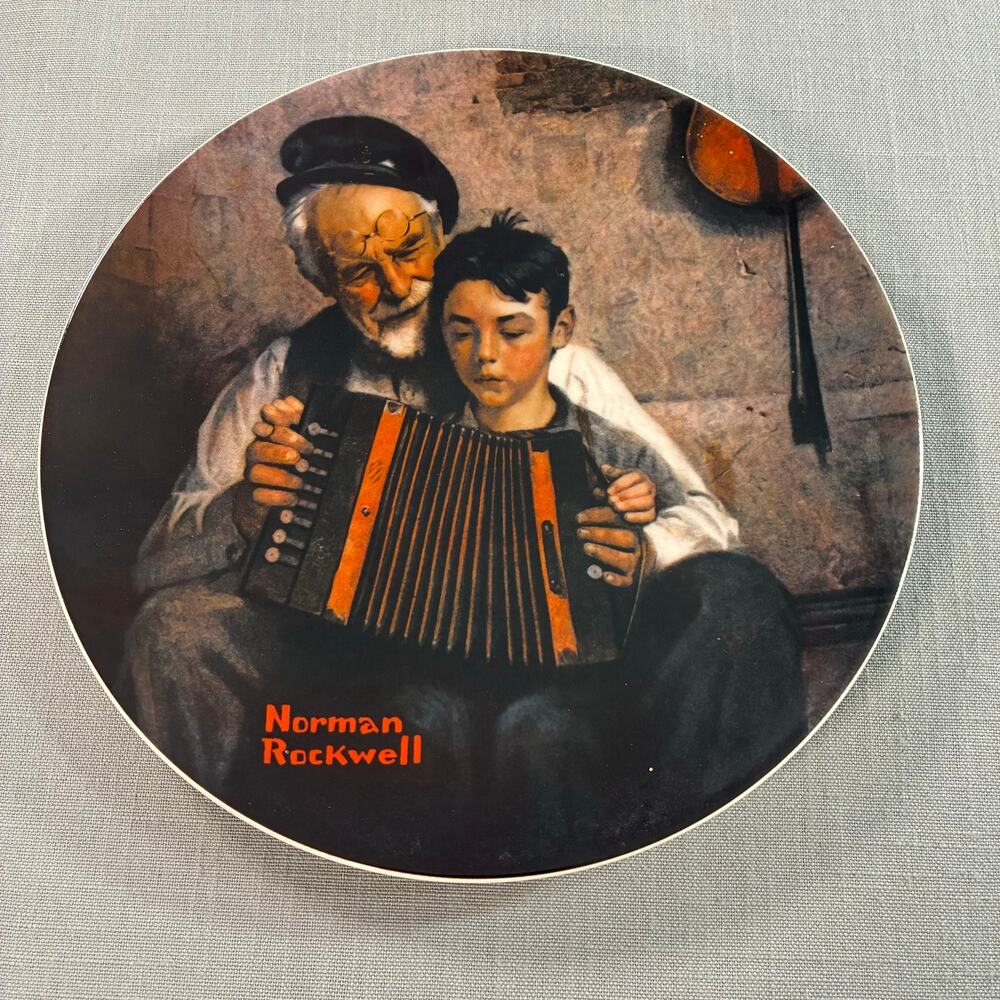 Norman Rockwell The Music Maker Knowles Collector Plate 9 Inch 1981 Limited Ed